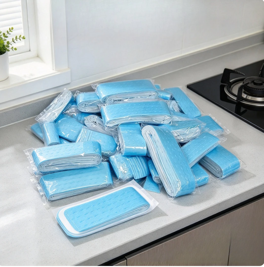 Thickened Oil Absorbing Cotton Strip for Range Hood, Kitchen Oil Proof Adhesive Tape, Fuel Tank Filter Box, Leak Proof