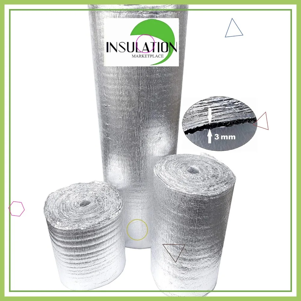 

3mm Reflective Insulation Roll 24x50ft, Foam Core Radiant Barrier for Thermal Shield, Commercial Grade