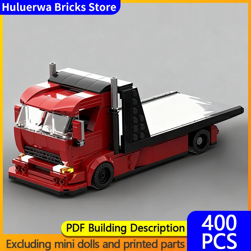 

Модель городской грузовика MOC, строительные кирпичи, изготовленный на заказ планшетный эвакуатор, модульные технологии, подарки, праздник, сборка, детские игрушки, костюм