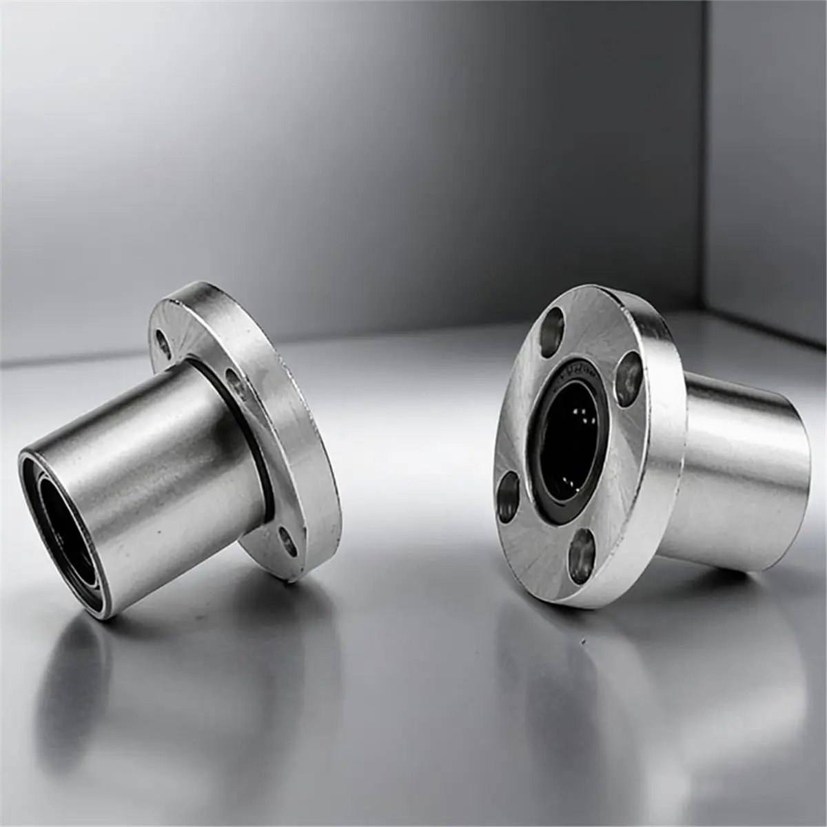 【UPGRADED VERSION】6mm/8mm/10mm/12mm/16mm/20mmLMF Series LMF8UU/LMF10/LMF12/LMF16 Round Flange Coupling Linear Motion Bearing for
