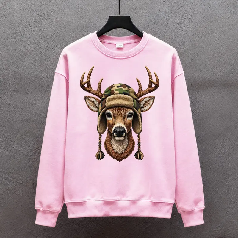 البلوز الذكور وسيدة الغزلان رئيس في قبعة كامو الغزلان الصيد فو الغزل مزلاج هوك العصرية باك قميص الفيروسية عيد الميلاد البلوز #4