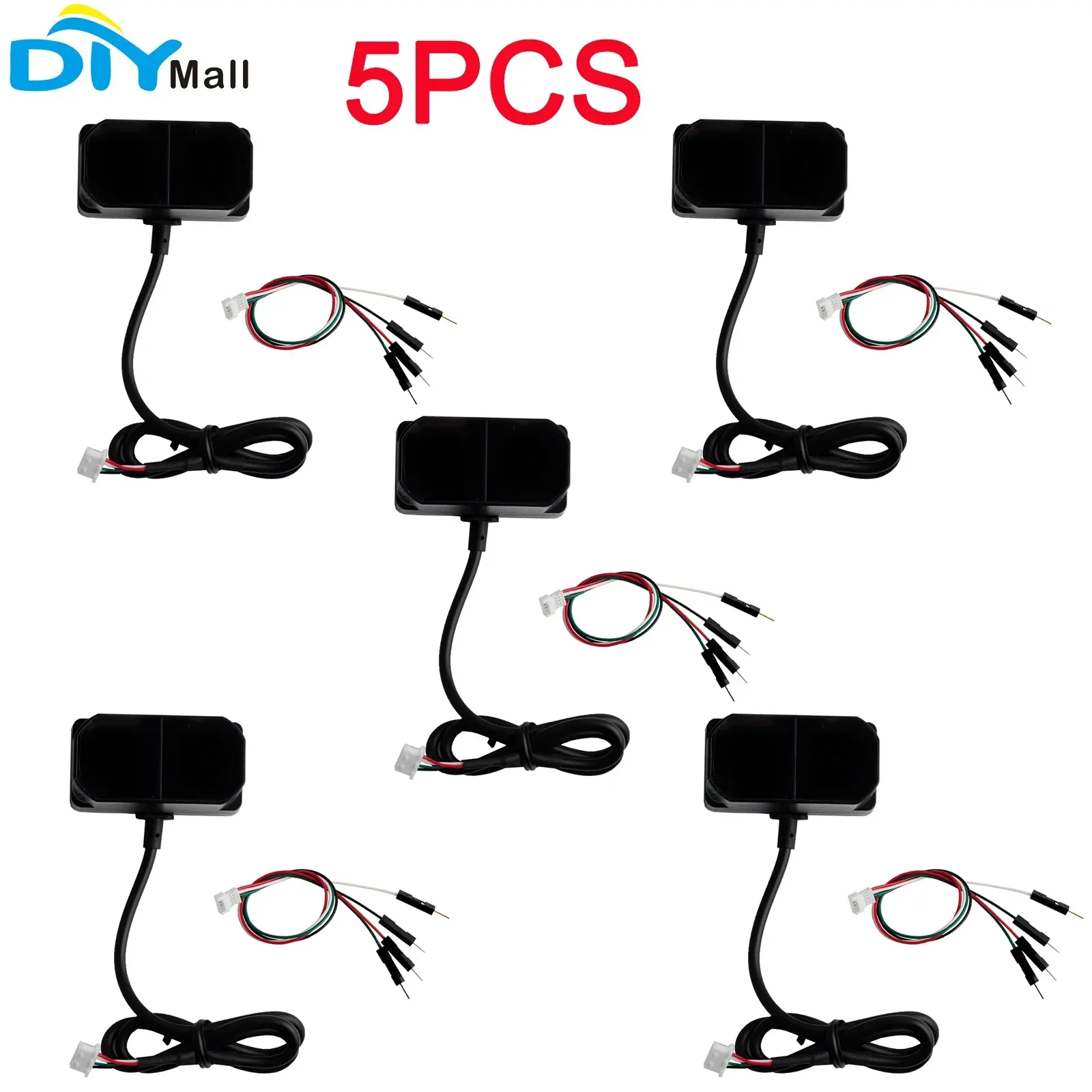 5Pcs Benewake TFmini Plus LiDAR Module Distance Sensor 0.1-12m Waterproof for Arduino Robotics with UART/I2C Interface