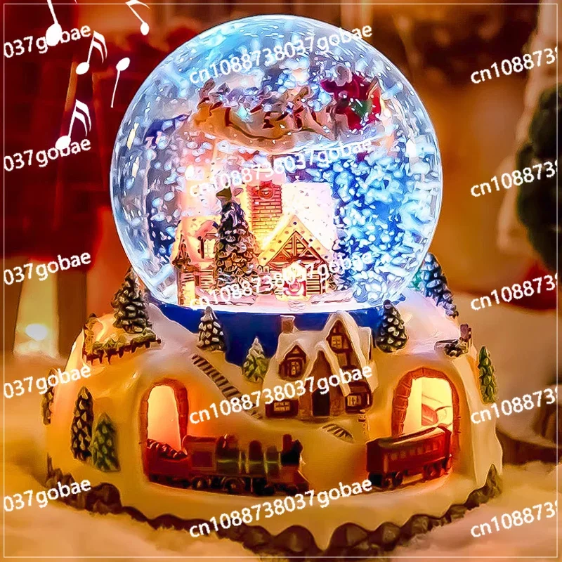 Christmas Music Box Crystal Ball Girl's Birthday Gift Can Rotate