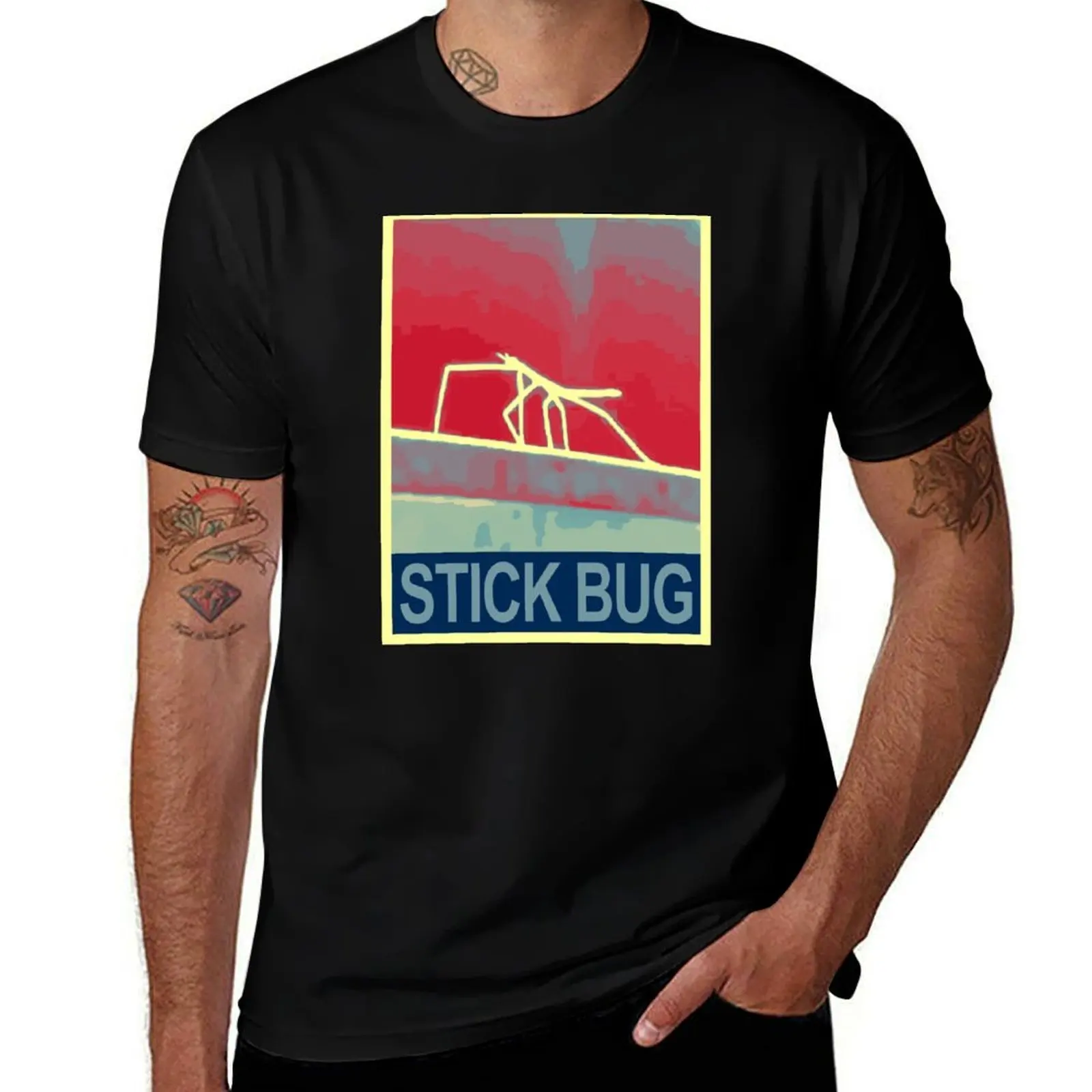 President Stickbug T-Shirt Casual Light Summer Short Sleeve Top T-Shirt