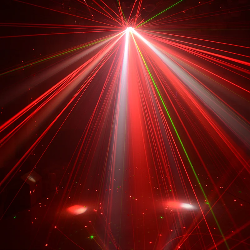 Hy lignt dj disco dall luzes led audiência vermelho e verde laser rgb led festa derby efeito feixe feriado casamento clube dança lâmpada