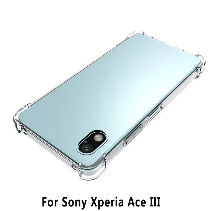 حافظة لهاتف Sony Xperia Ace III 3 SO-53C وسادة هوائية مضادة للصدمات وسادة هوائية شفافة من السيليكون غطاء خلفي من البولي يوريثان لهاتف Sony Xperia Ace III 3