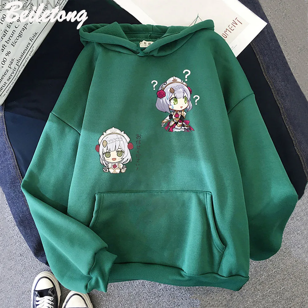 

Genshin Impact Hoodie Chibi Noelle Printed Classic Hoodies Women Spring/Autumn Casual Graphic Aesthetic Men's Sportswear Hip Hop