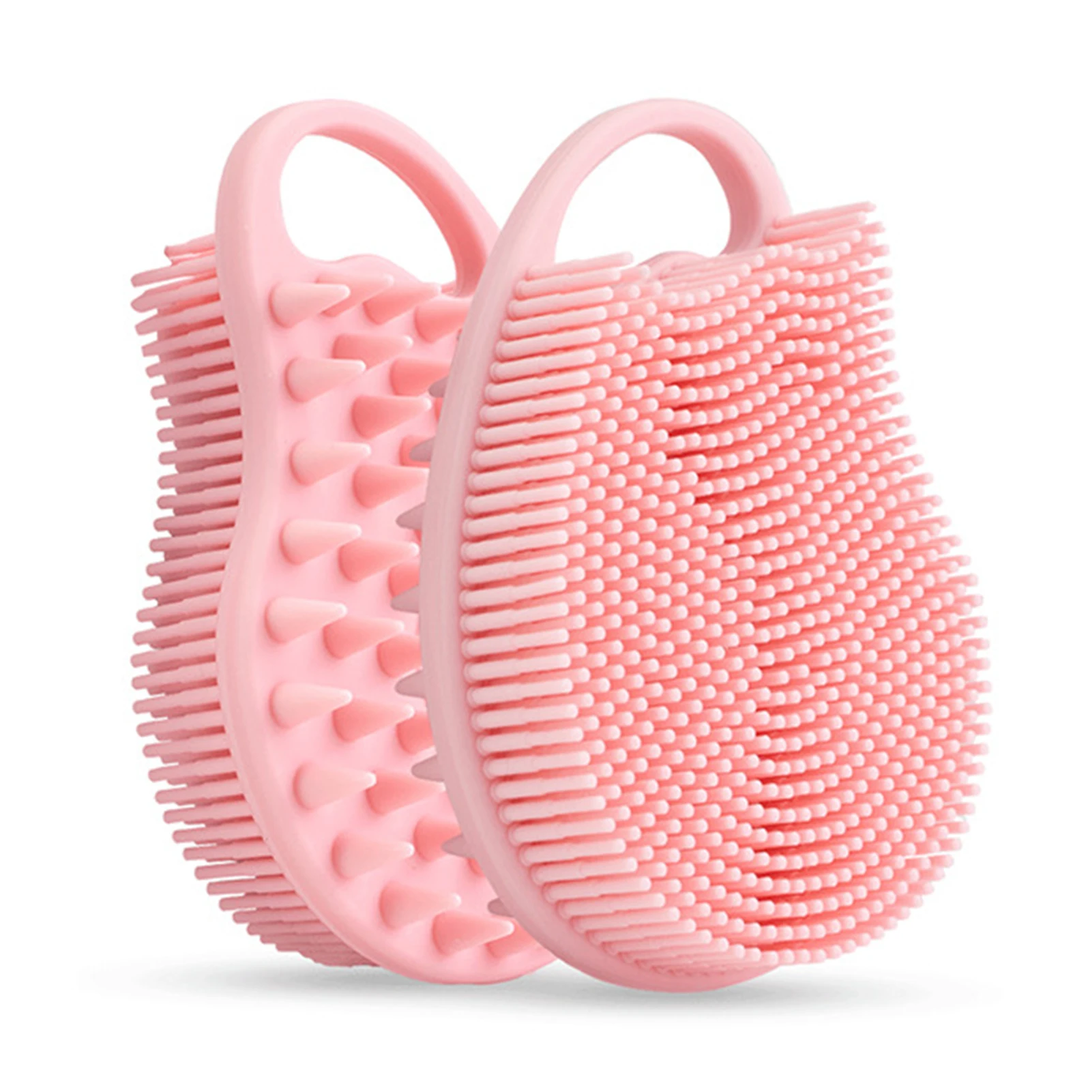 Silicone Soft Body Bath Brush Handheld Cleansing Skin Brush for Home Hotel Bathroom Use