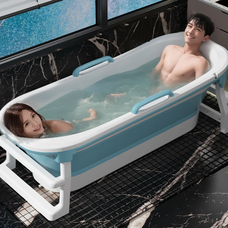 Large Collapsible Bathtubs Plastic Bathroom Portable Folding Bathtub Hot Strong Jaccuzzi Baignoire Pliable Adulltes Furniture