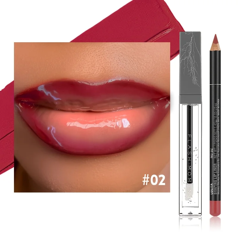 Long-Lasting Lip Liner and Lip Oil Set - Create Stunning and Versatile Lip Looks with Our All-in-One Lip Makeup Duo! Halloween M
