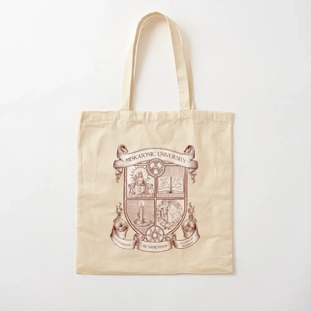 

2025 New Bags Miskatonic University Coat of Arms Tote Bag Cloth bag handbag reusable shopping bags