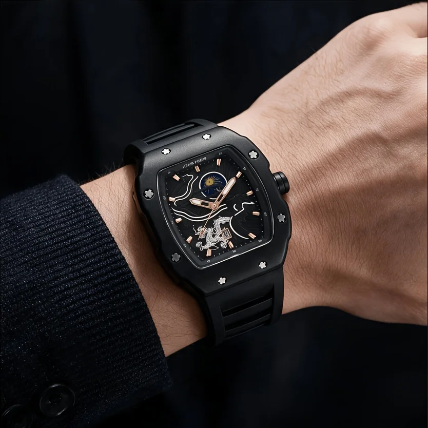 CILOA New Light Luxury Men's Watch, Large Dial Business Style Quartz Wristwatch, Ideal Gift for Men