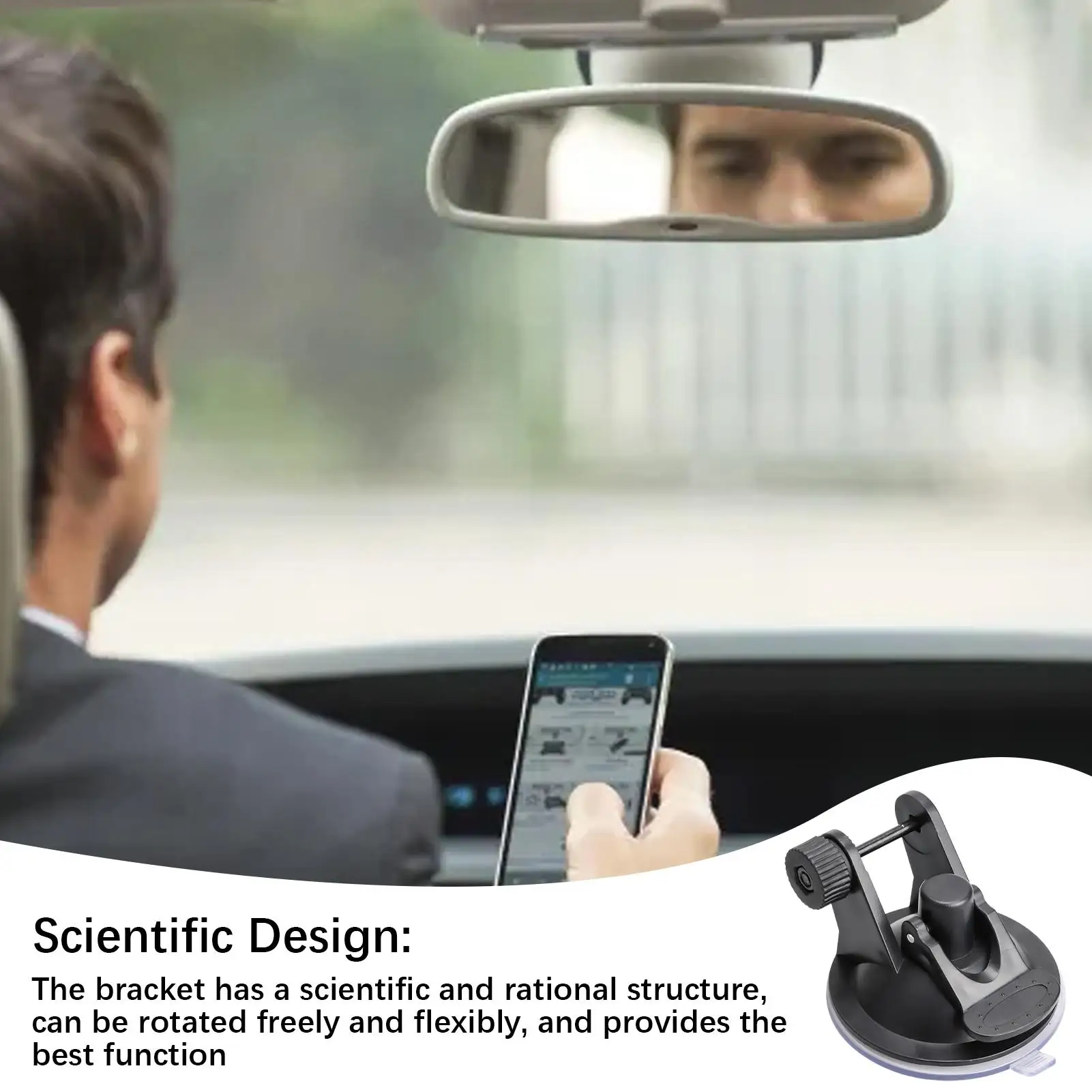 Camera Holder 68mm Car DVR Mounting Bracket Suction Cup Base Bracket Adjustable 180 Degree Car Recorder Mount For Dashboard
