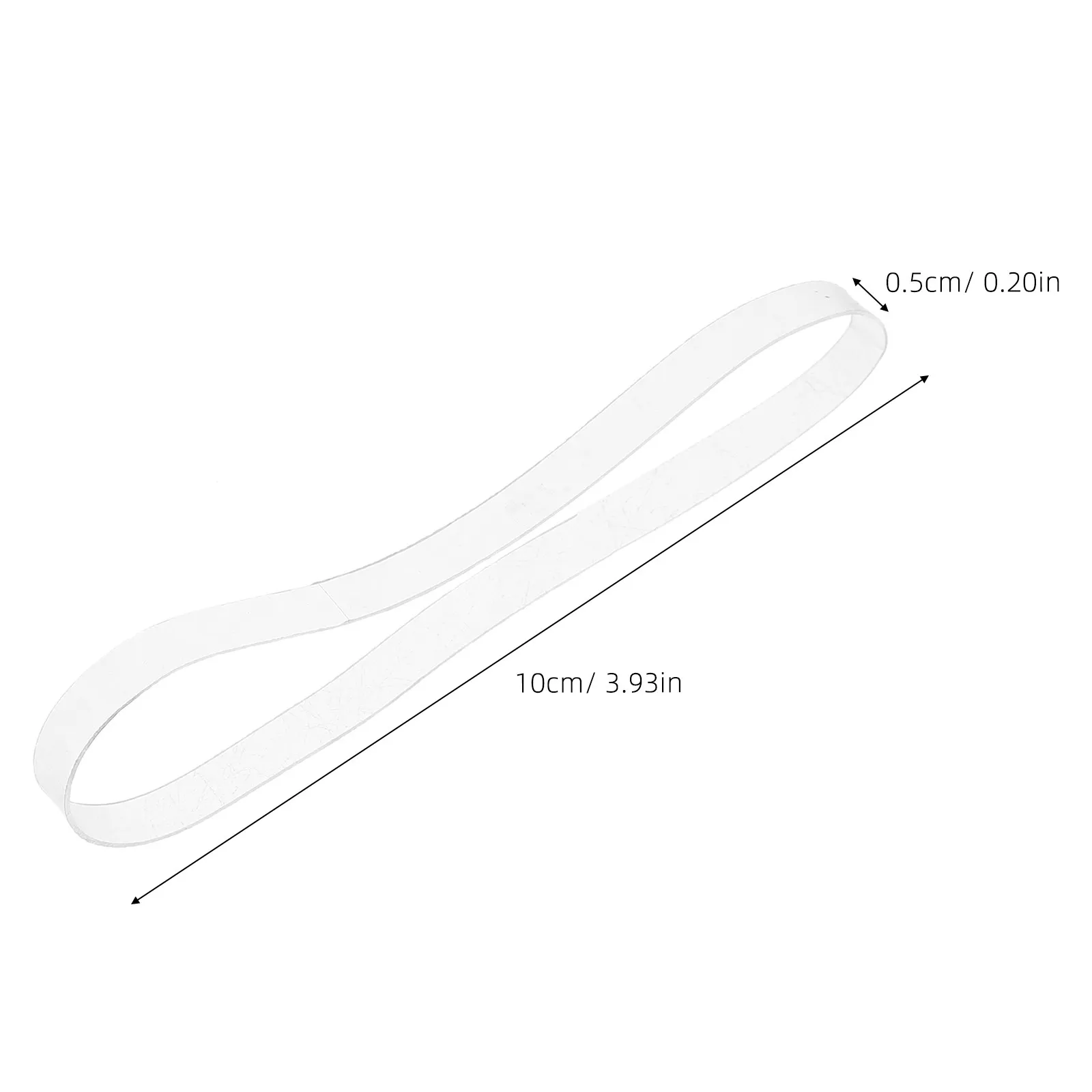 100Pcs Rubber Bands Clear High Elastic Tpu Transparent Medium Size 200x5mm Heavy Duty for Balloon Arch Crafts Office Bundling