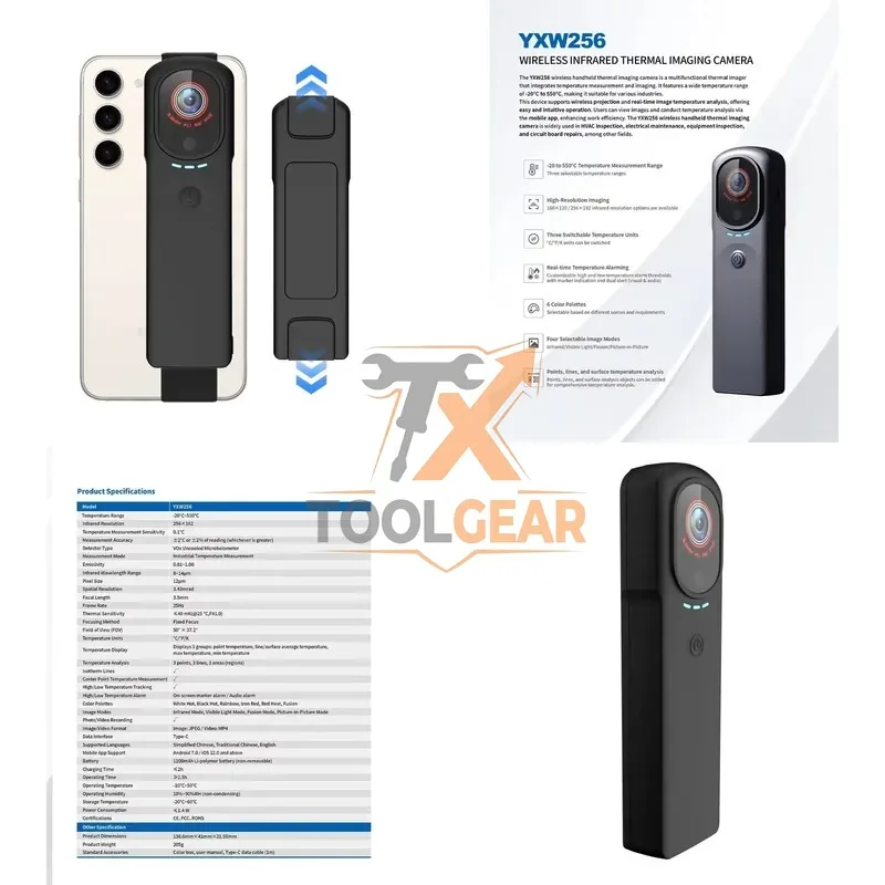 2026hotsale* YXW256 Wireless Handheld Thermal Imager for Electrical Inspections and HVAC Maintenance