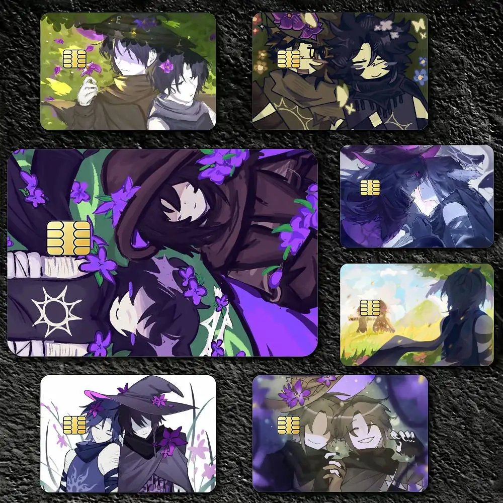 Anime A-Azure X T-Two Time A-Azuretime Sticker Decoration Creative Bank Card Bus Metro Waterproof Sticker