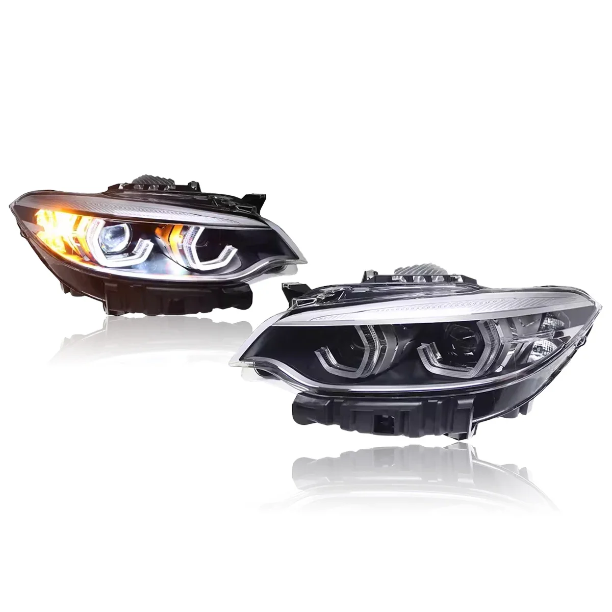 نوع سيارة المصابيح الأمامية لسيارات BMW 2 Series F22 2014-2019 LED مصابيح السيارة النهار تشغيل أضواء الديناميكية بدوره إشارات اكسسوارات السيارات