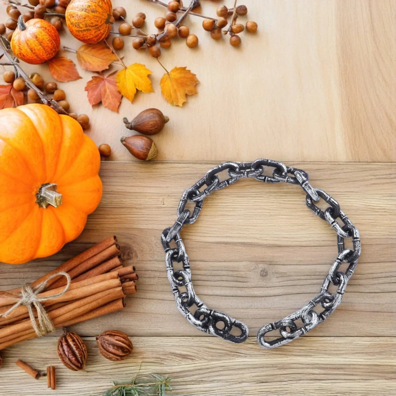 

2 шт. легких реквизитных цепей из пенопласта с эффектом металла для Хэллоуина, театральных постановок, жутких вечеринок и декораций на тему ужасов