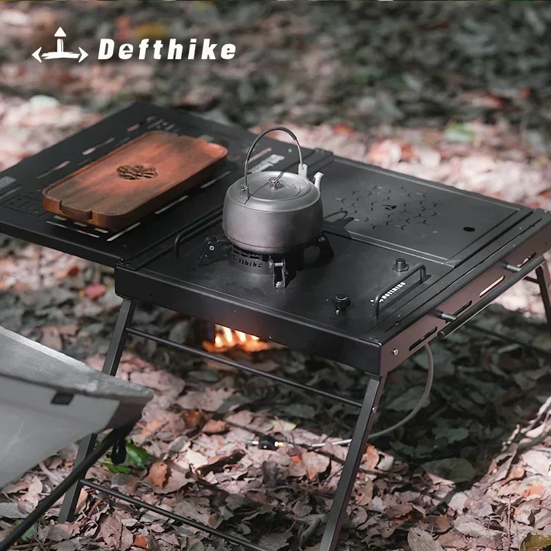 Defthike Outdoor Camping Command Master Series Aluminum Plate Table Tactical Table Portable Foldable Expansion Table