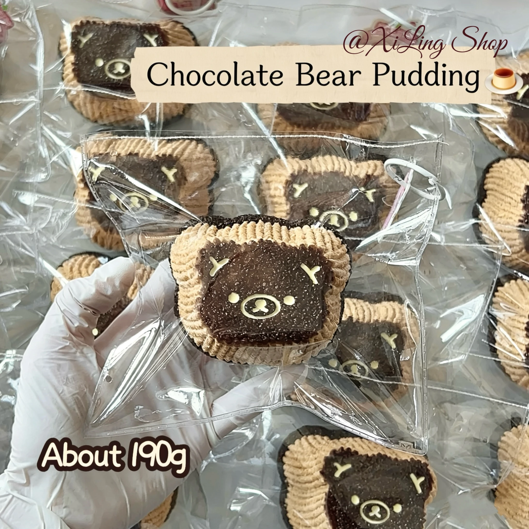 

1Pc Handcrafted Chocolate Bear Pudding Squishy – Yogurt Puree Texture & Food Grade Silicone Stress Reliever