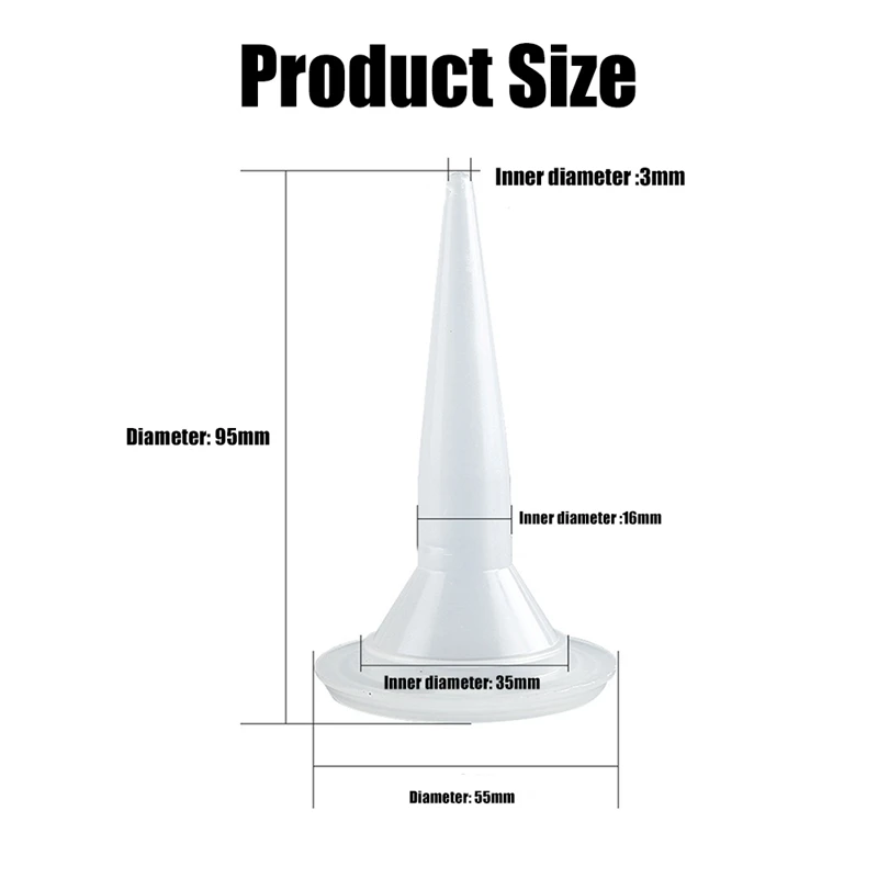 100 Stuks Plastic Structuur Breeuwen Nozzles Extender Kit Mondstuk Tip Tool Voor Kitmondsproeiers Applicator, Gemakkelijk Te Gebruiken