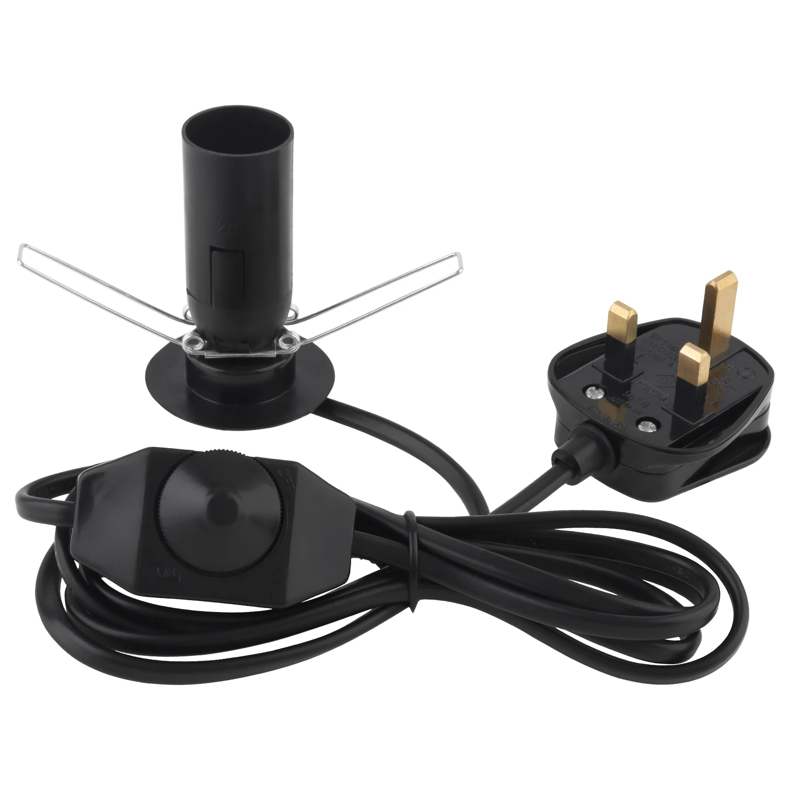 E14 Base 6 Feet Salt Lamp Cord Replacement Clip in Himalayan Salt Lamp Cord with Dimmer Switch, Base Assembly