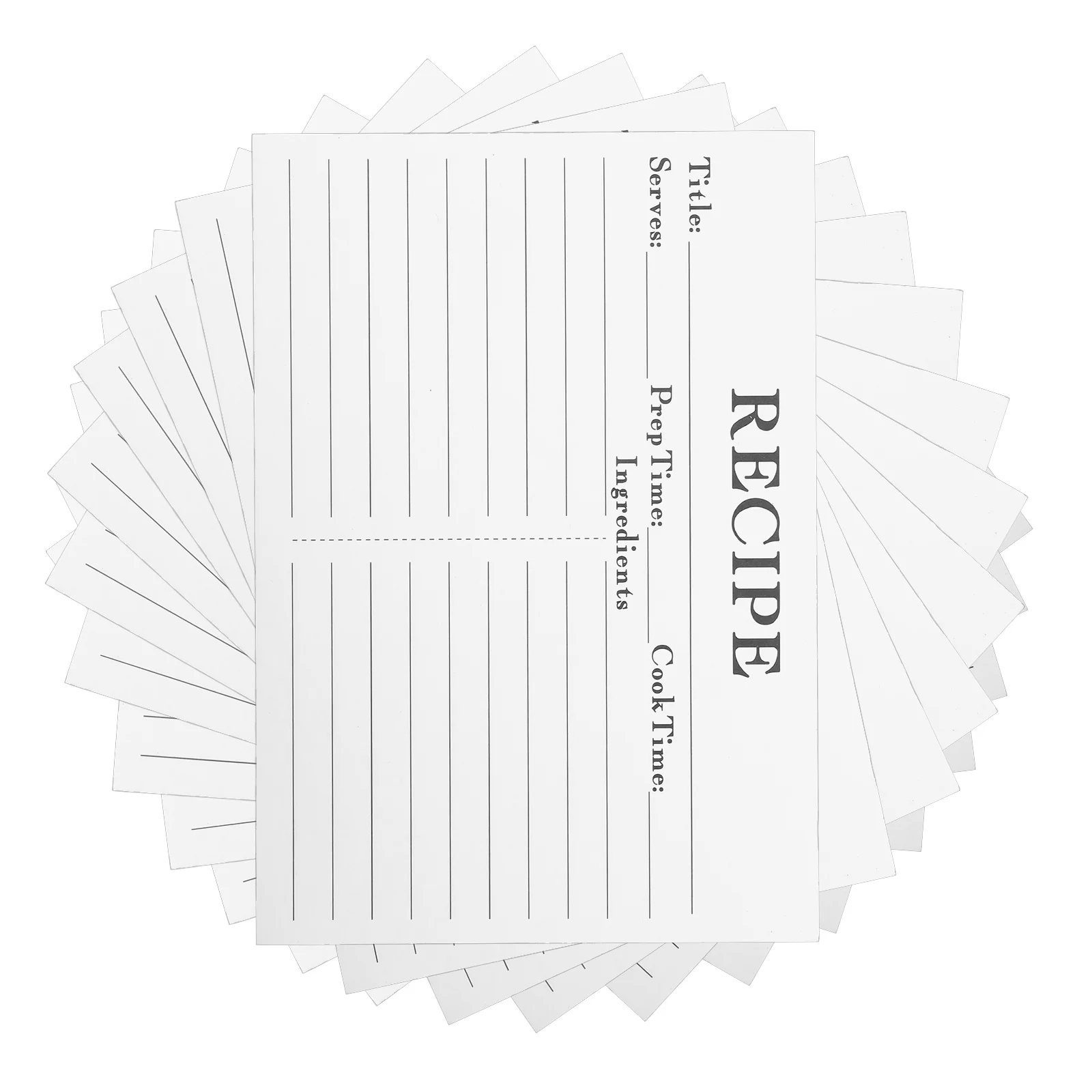 50 Sheets Recipe Card Cards Simple Wedding Paper Blank for Bridal Shower Restaurant Note Kitchen