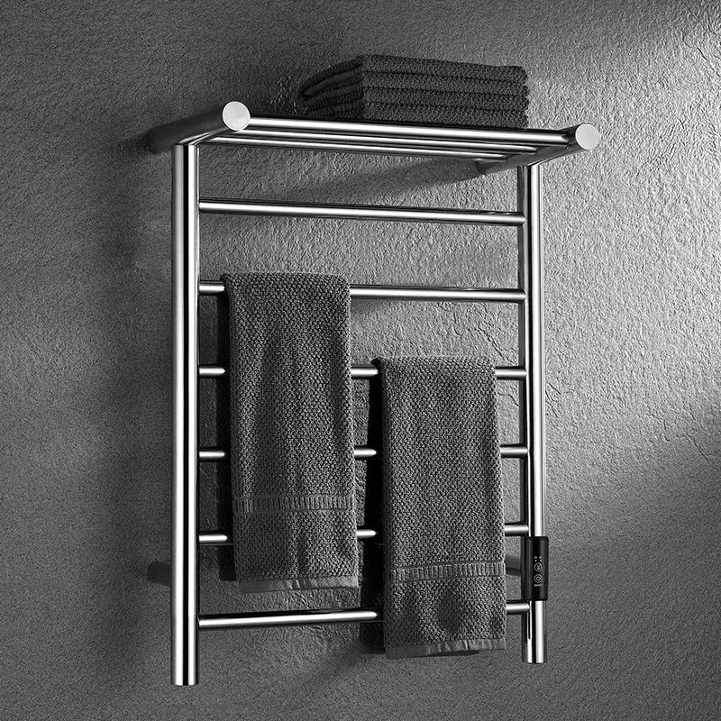 Household stainless steel electric towel rack, toilet carbon fiber heating drying rack, intelligent constant temperature bathroo