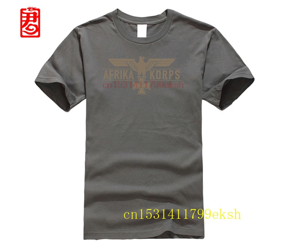 2024 Fashion Short Sleeve MAGLIETTA AFRIKAKORPS Wehrmacht Deutschen Heeresgruppe Afrika DAK T-SHIRT Tops Cool T Shirt