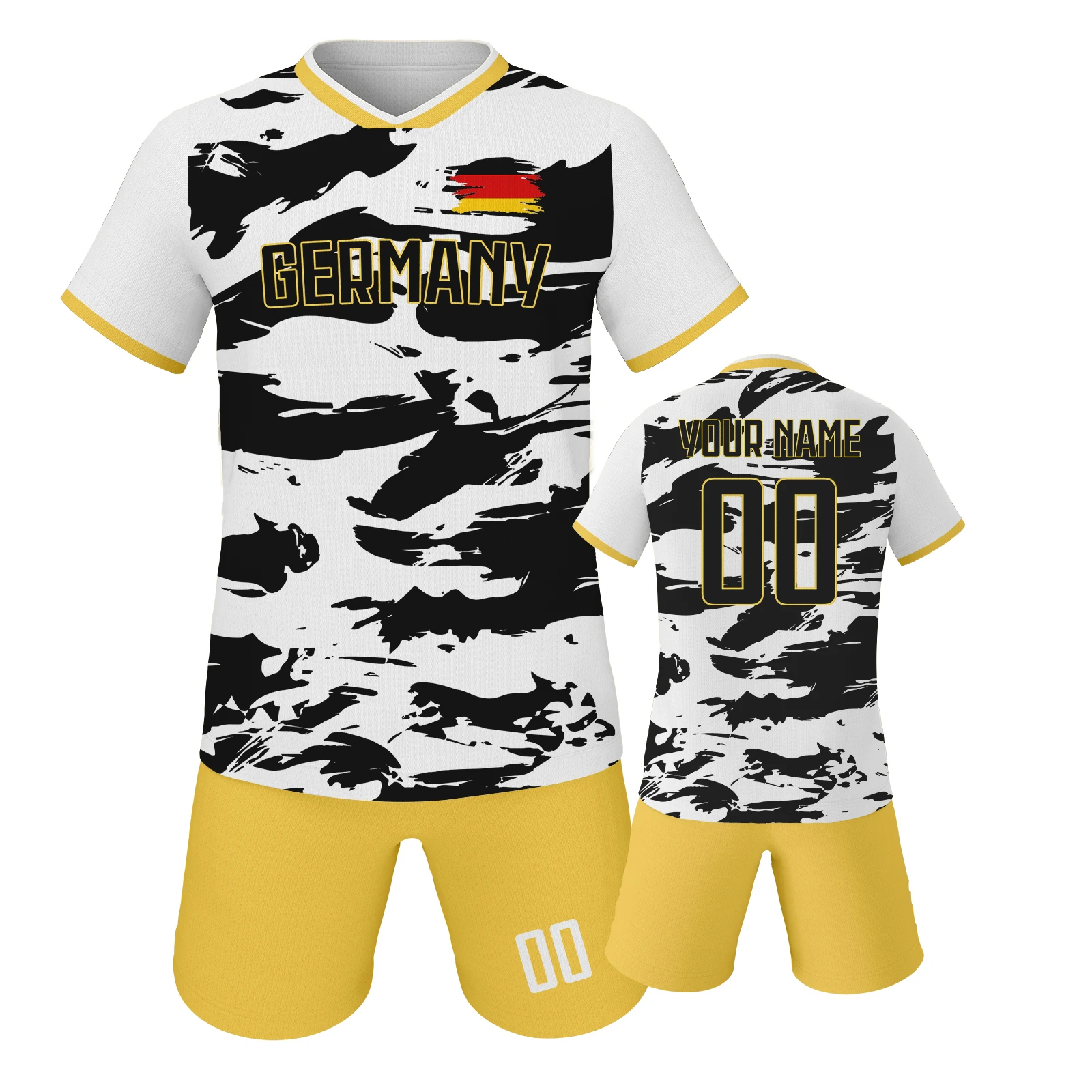 

Custom Soccer Jersey for Kids Germany Personalized Football Jersey Set with Name Number Youth Boys Girls Fans Gift 3-14Y