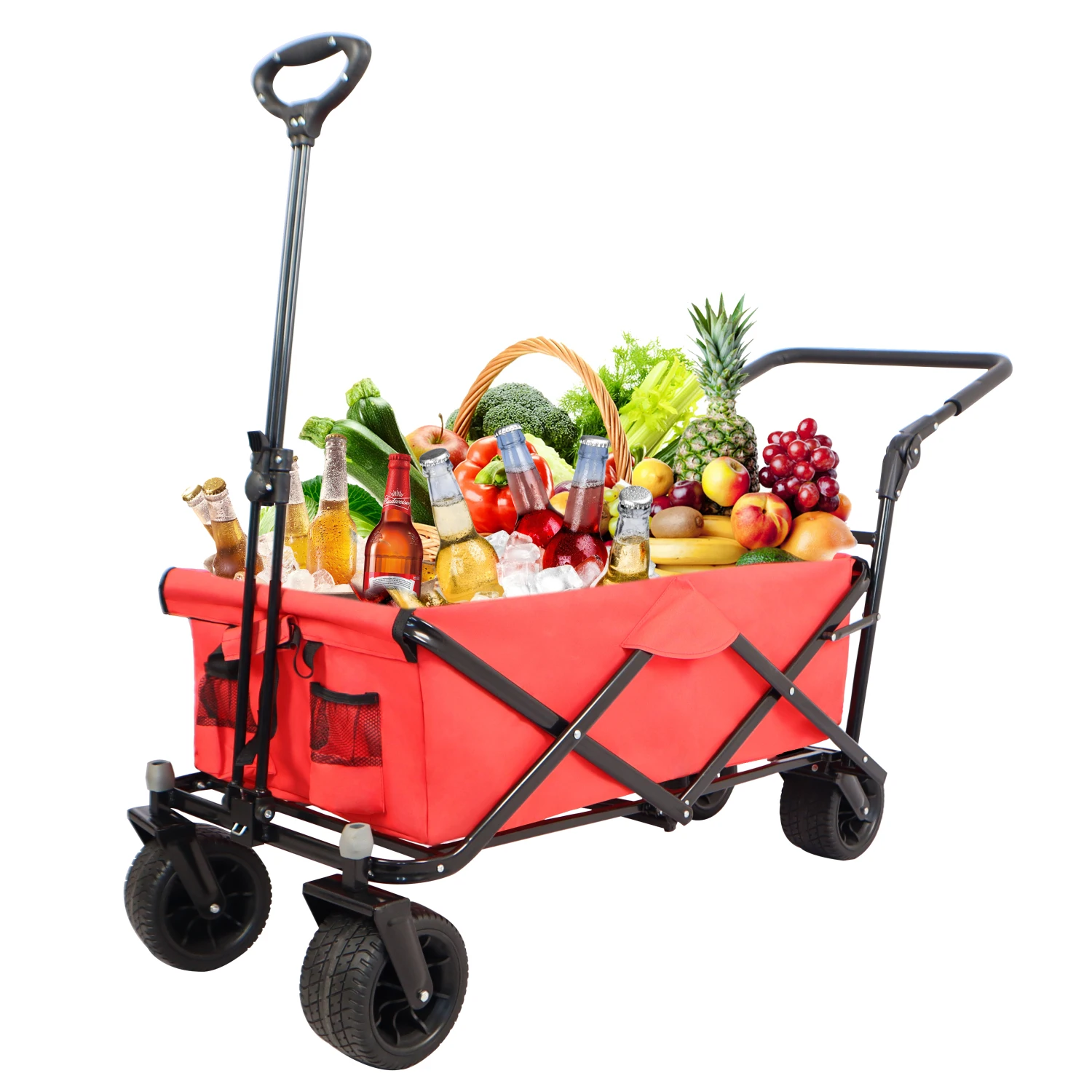 

Utility Park Garden Cart Tool Customized Color Folding Camping Trolley Outdoor Picnic Beach Wagon