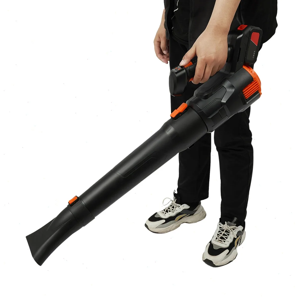 Cordless Leaf Blower, 3 Speed Variable, 17.5A Brushless Turbo Motor, 141ft/s 317CFM, for Yard Garden Leaf Snow Blowing, ABS Shell, One Battery One Charger ﻿