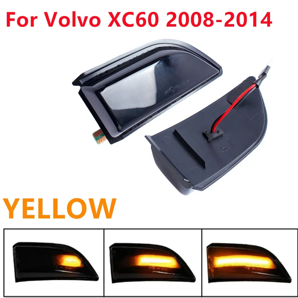 Dynamic Blinker LED Turn Signal Light Indicator Blinker Lamp Car Styling For Volvo XC60 2008-2014 OEM #: 31217288 31217289