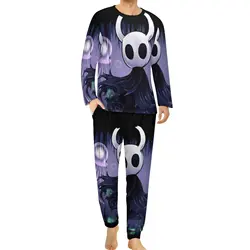 Pijama de caballero hueco para hombre, ropa de dormir informal de manga larga, suave y de gran tamaño, juego de aventura, RPG, 2 piezas