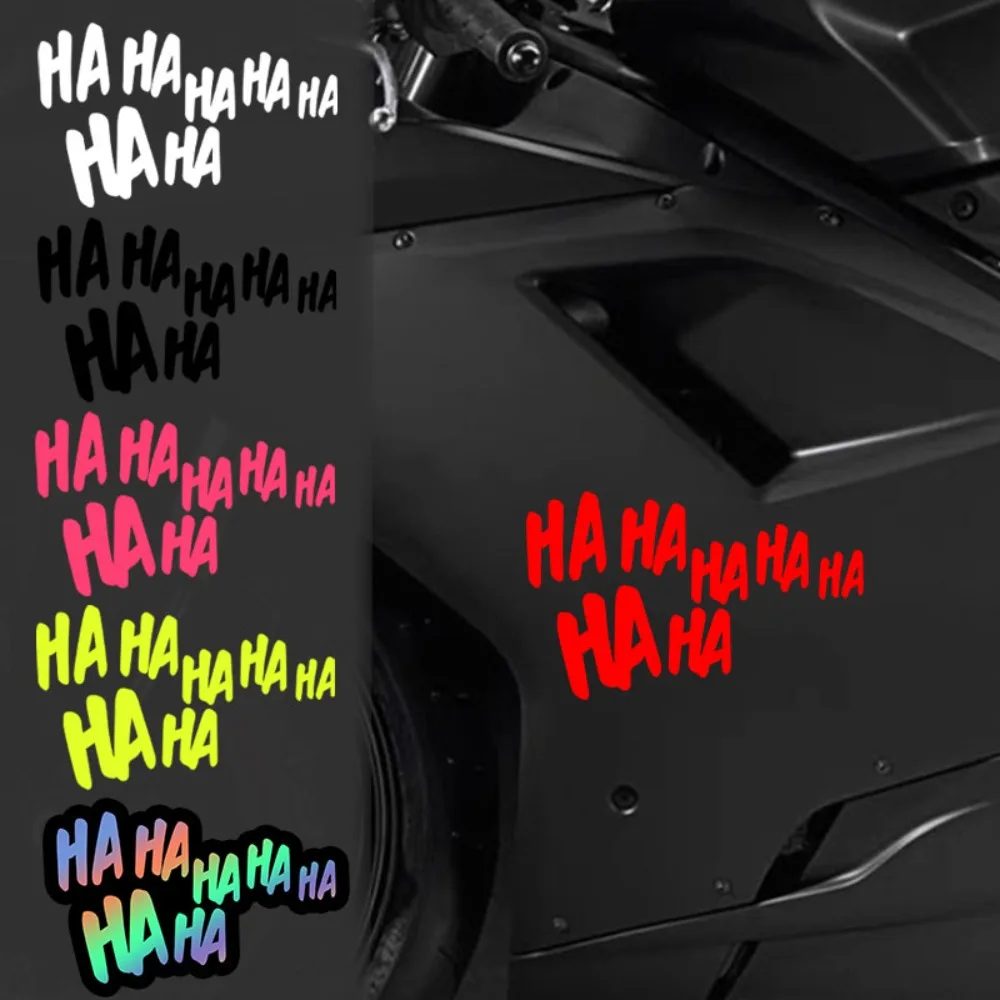 1PC Hahaha Joker Laughing Motorcycle Stickers Waterproof DIY Motorbike Side Panels Fuel Tank Fairing Vinyl Decals Decoration