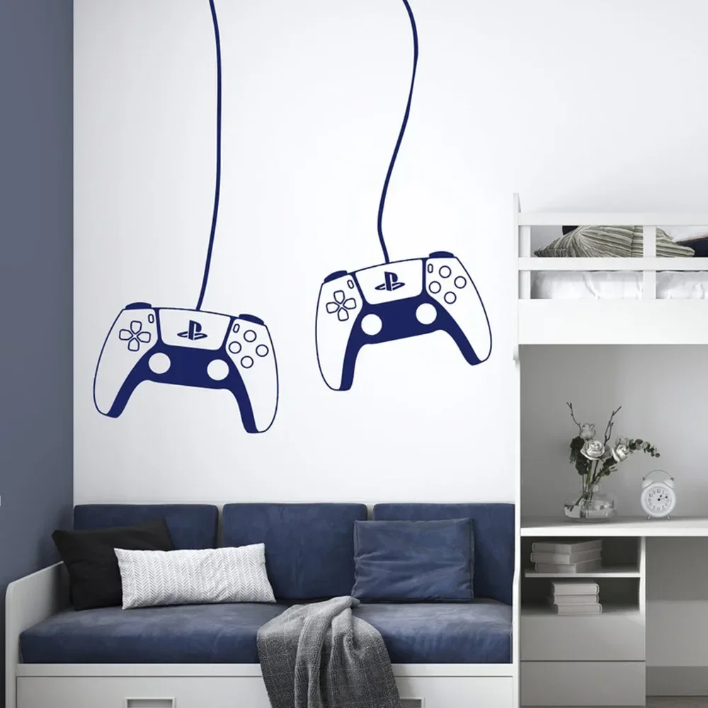 Gamer Wall Decal Video Games PS4 Controller Wall Sticker Gaming Room Decoration Removable Wall Art Decals A391