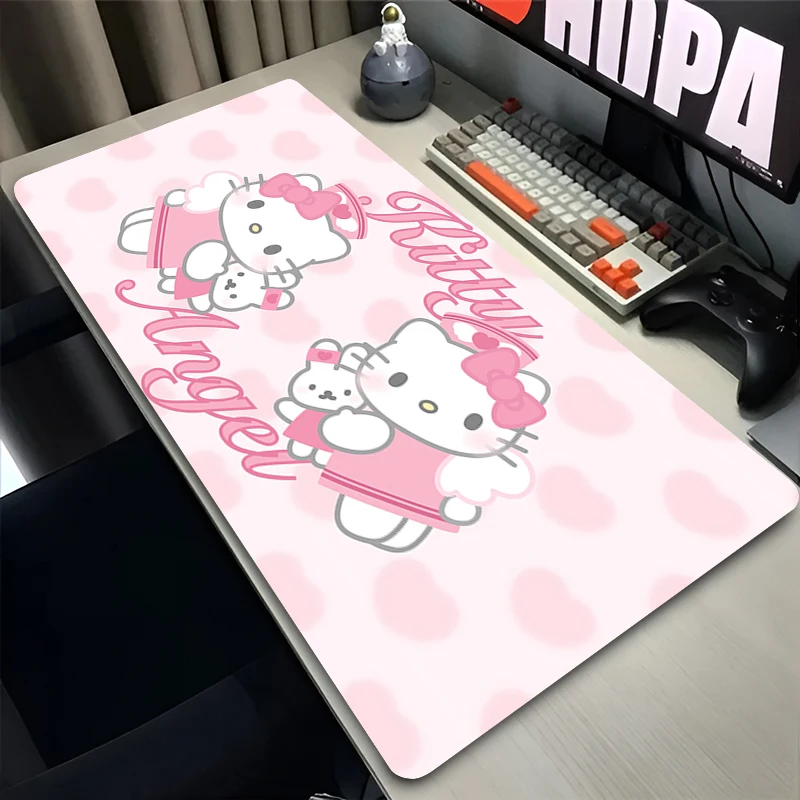 Mouse Pad PC Non Slip Rubber Mousepad Laptop Gamer Cabinet Keyboard Pad Office Computer Gaming Desk Mouse Mat H-hello K-kitty