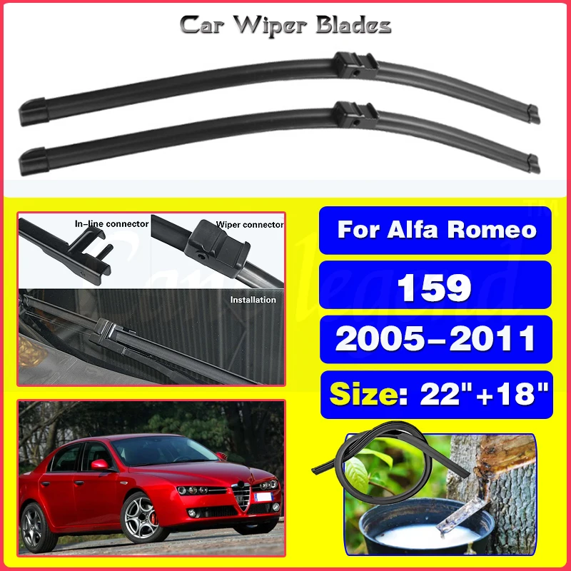 

Щетки стеклоочистителя передние для Alfa Romeo 159 2005 2006 2007 2008 2009 2010 2011, 22 + 18 дюймов