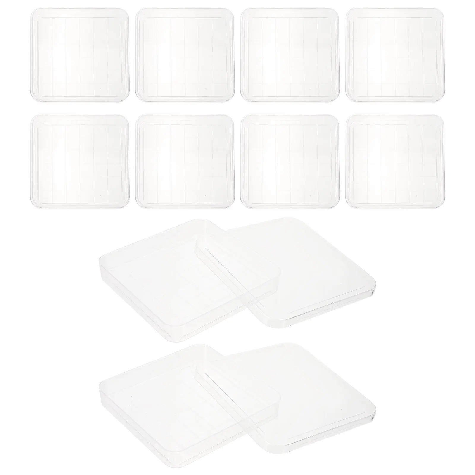 

10 pcs Disposable Petri Dishes Clear Plastic Culture Plates with Lids for Projects Analysis Research