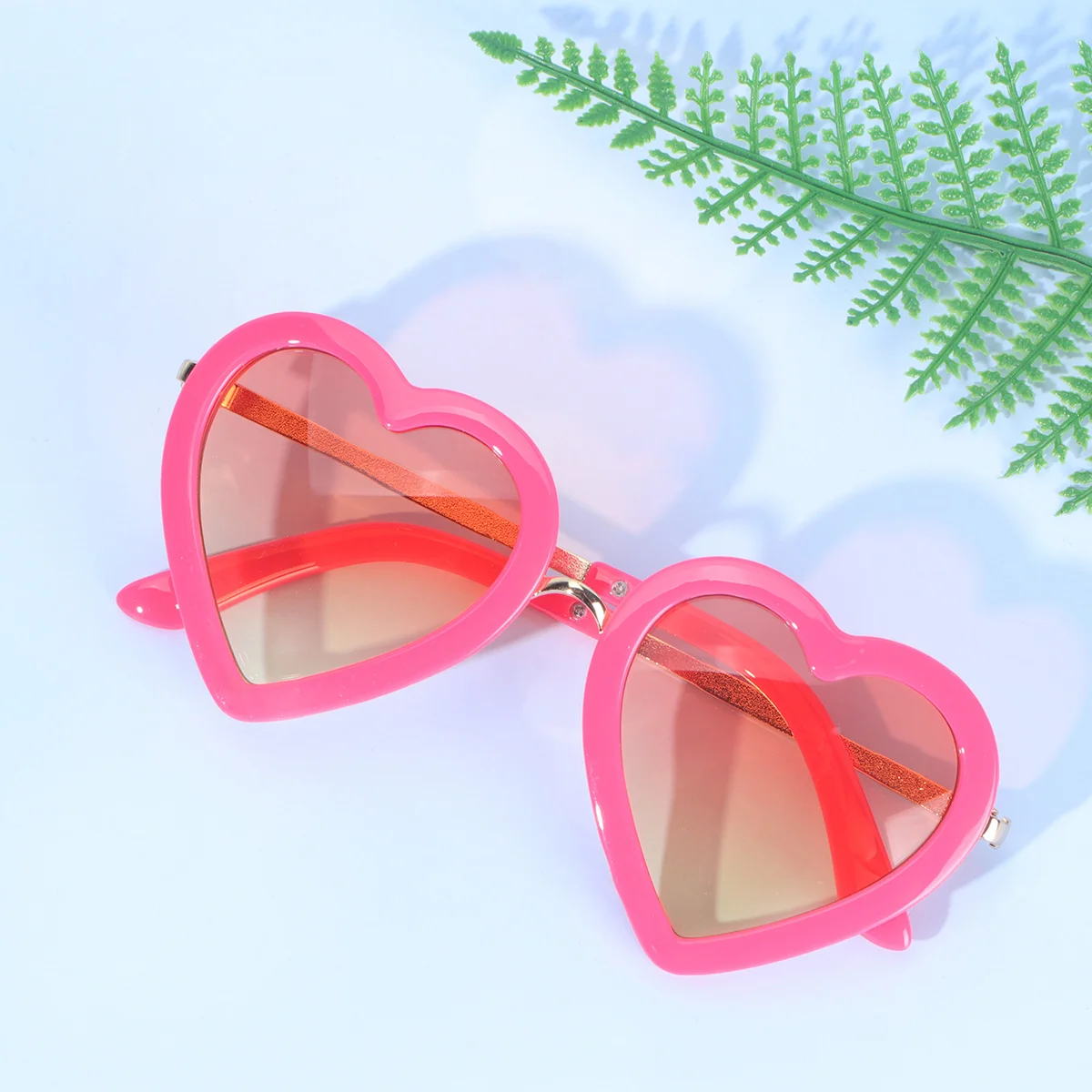 Gafas de sol en forma de corazón, color rojo rosa, ligeras y duraderas, a la moda, para fiesta del Día de San Valentín, disfraz de escenario actuación