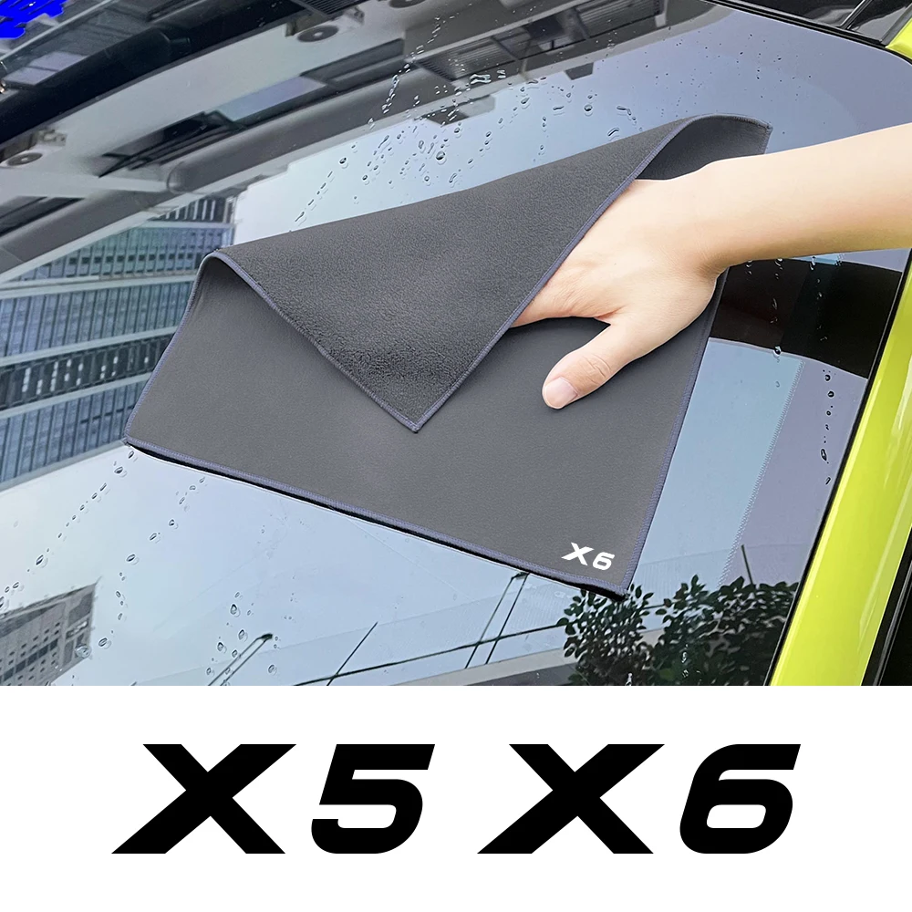 Serviette Épaisse et Douce en Microcarence de 30x30cm, pour Lavage de Carrosserie de Voiture, pour BMW X5, X6, G05, G06, F15, F16, E70, E71, E53