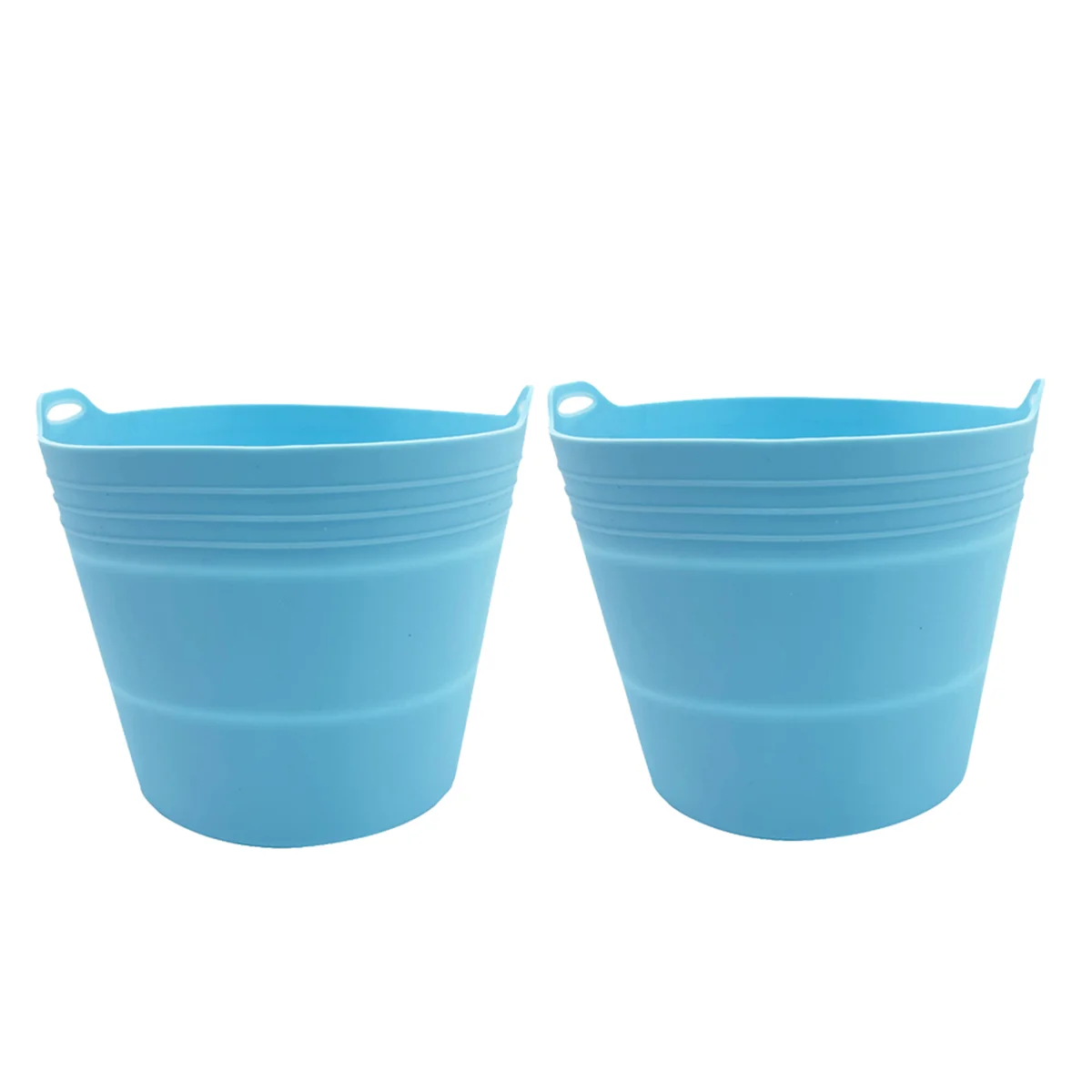 2Pcs Reuasble Silicone Grease Bucket Liners Compatible for Traeger/Pit Boss /Oklahoma Joe' /Green Mountain Grill Blue