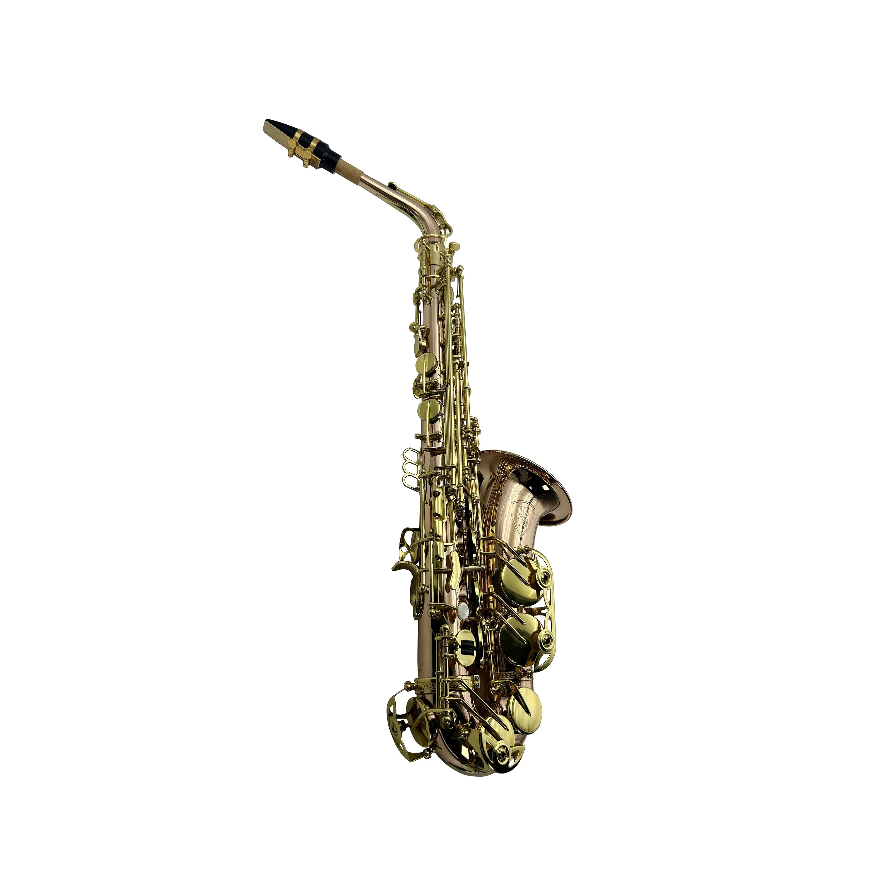 Eb Alto Saxophone Phosphor Copper Bronze Double Ribs Handcraft Flower Finish OEM For Professional Band Performers