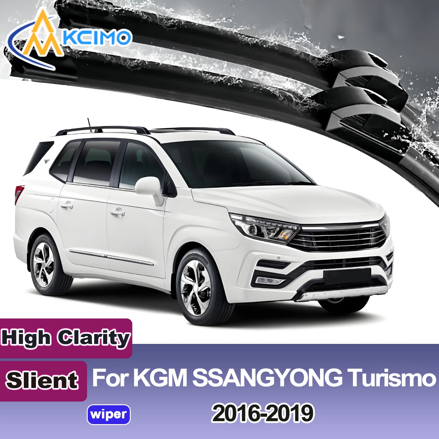 

KCIMO 2PCS New Front Windshield Wiper Blade for KGM SSANGYONG Turismo 2016-2019 Front Windshield Accessories 2019 2018 2017 2016