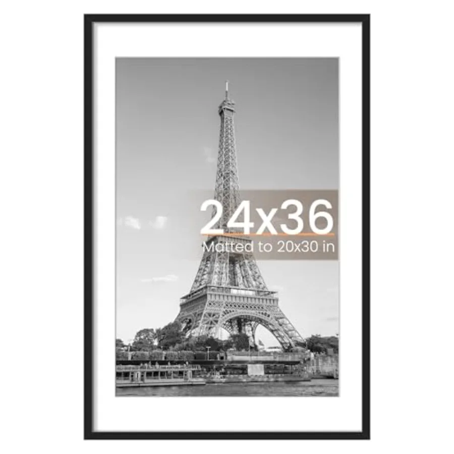 

Рамка для постеров 24x36 дюймов, для фотографий 20x30 с паспарту или 24x36 без паспарту, настенные рамки для картин, 1 шт.