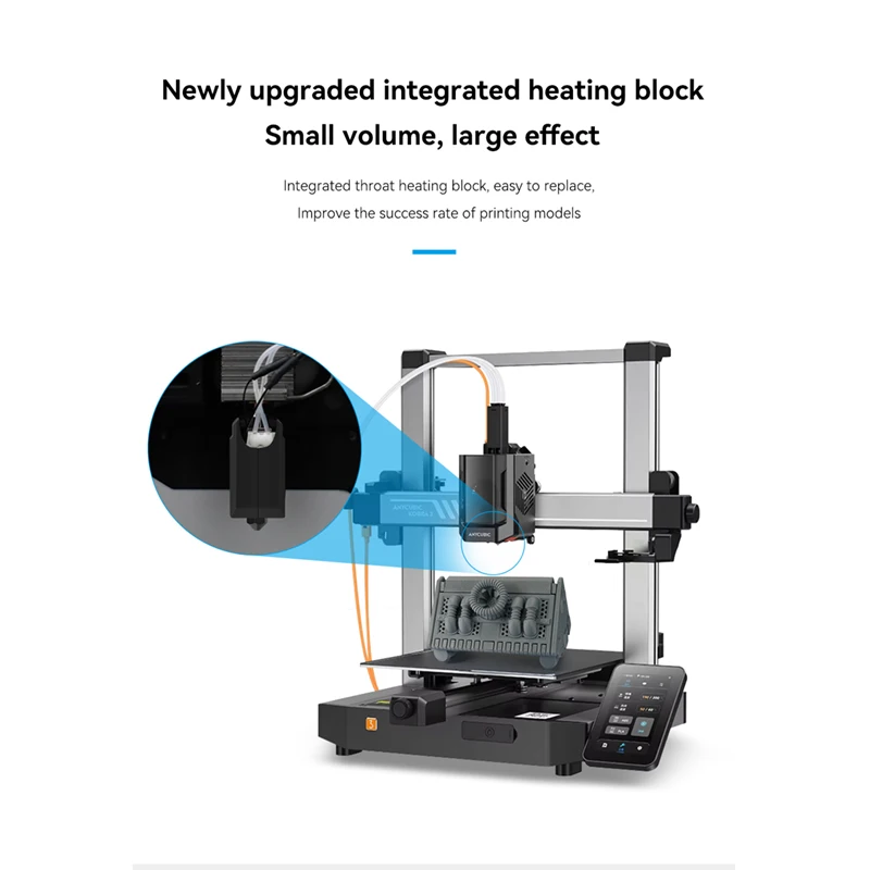 Dla Anycubic Kobra 3 2.0 Hotend Kit Nowa aktualizacja Hotend dla Kobra 3 Combo Drukarka 3D Mosiądz Miedź Dysza ze stali hartowanej