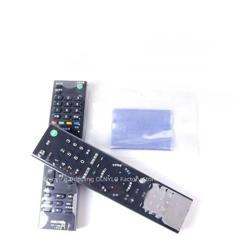 10Pcs Clear Shrink Film Bag TV/Air Condition Remote Control Transparent Case Cover Protective Anti-dust Controller Bag 6/8*25cm