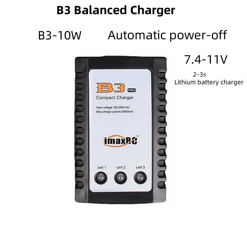 B3 10W model aircraft lithium battery 7.4V 11.1V 2S 3S simple balanced charger