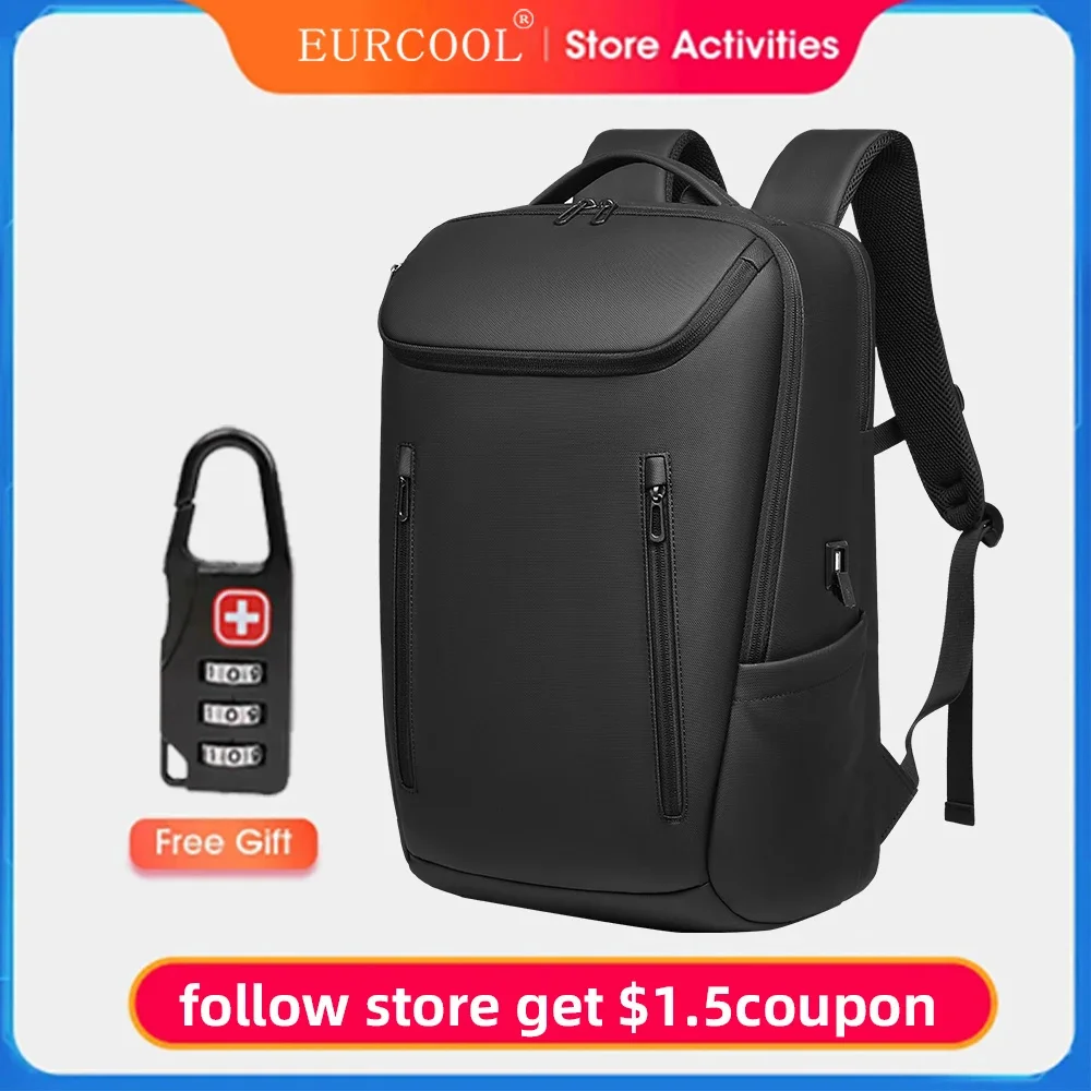 Men's Backpack Business Casual Waterproof Pack Male for 15.6 Laptop USB Charging Travel Spacious Daily Work mochila masculino