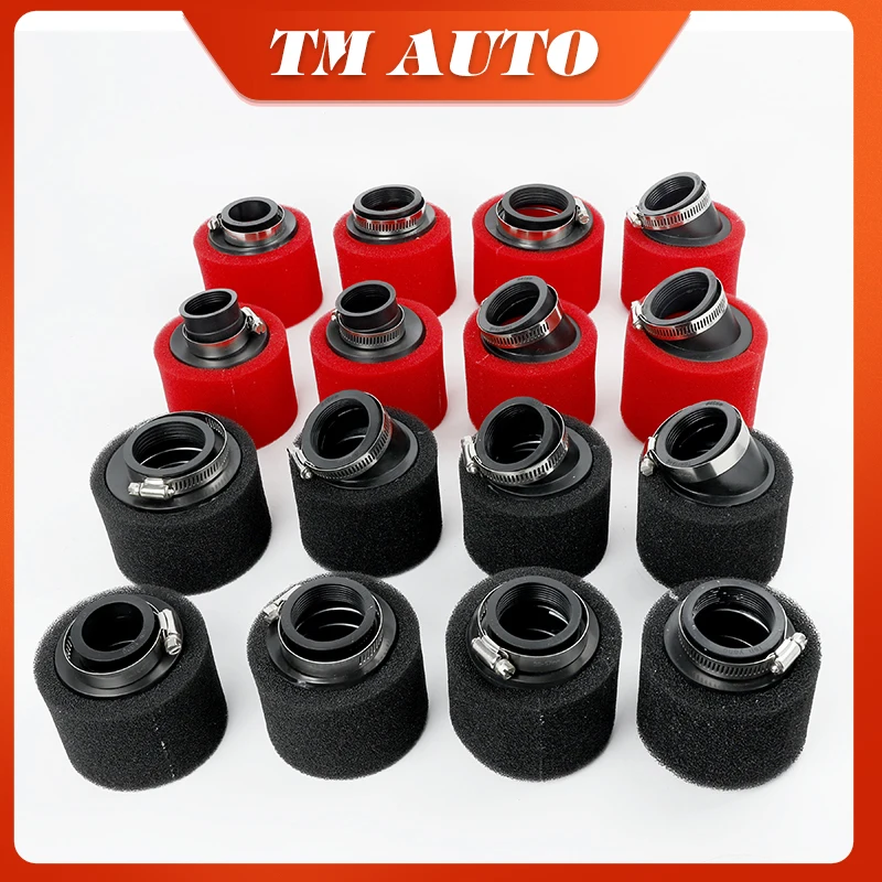 32mm 35mm 38mm 42mm 45mm 48mm Elbow Neck Foam Black And Red Foam Air Filter For Sponge Cleaner Moped Mud Pit Bike Motorcycle